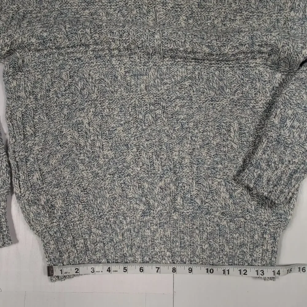 Pen West by Pendleton Sweater Men’s M Blue Gray Knit V-Neck Wool Cotton USA VTG